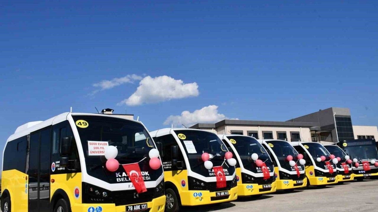 Karabük’te 60 toplu taşıma aracı hizmet vermeye başladı