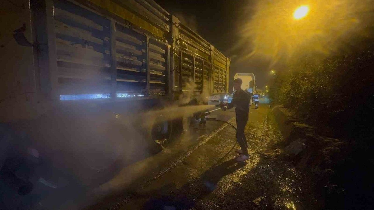 Ereğli’de Alev Alan Tır Zincirleme Kazaya Neden Oldu