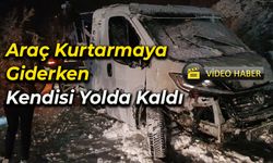 Araç Kurtarmaya Giderken Şarampole Yuvarlandı