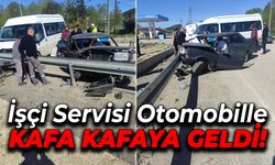 Eflani'de İşçi Servisi ile Otomobil Çarpıştı: 4 Yaralı!