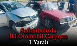 Safranbolu'da İki Otomobil Çarpıştı: 1 Yaralı