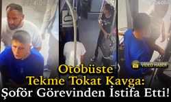 Otobüs Şoförü ve Yolcunun Kavgası Kameralara Yansıdı