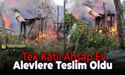 Karabük'te Tek Katlı Ahşap Ev Alevlere Teslim Oldu