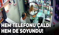 Telefon Mağazasında Şok Anlar! Hem Çaldı Hem Soyundu