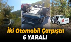 Yenice'de İki Otomobil Çarpıştı: 6 Yaralı