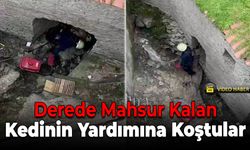 Derede Mahsur Kalan Kedi İtfaiye Tarafından Kurtarıldı