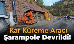 Kar Küreme Aracı Şarampole Devrildi: 2 Yaralı