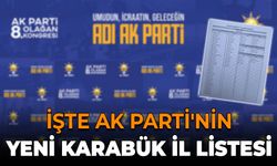 İŞTE AK PARTİ'NİN YENİ KARABÜK İL LİSTESİ