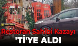 Safranbolu’da Freni Tutmayan Araç Restorana Daldı