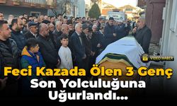 Bartın’daki Kazada Ölen 3 Genç Son Yolculuğuna Uğurlandı