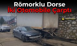 Karabük’te Römorklu Dorse İki Otomobile Çarptı