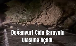 Heyelanın Kapattığı Yol Ulaşıma Açıldı