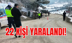 Bolu'da Erpiliç İşçi Servisi Devrildi