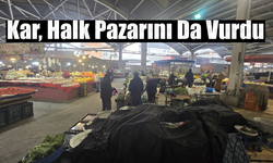 Kar, Halk Pazarını da Vurdu, Tezgahlar Boş Kaldı