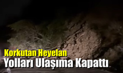 Karayolunda Yaşanan Heyelanda Ulaşım Kapandı