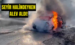 Seyir Halindeki Otomobil Alev Aldı!