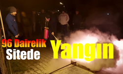 96 Dairelik Sitede Yangın Tatbikatı Yaptılar