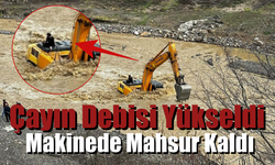 Çayın Debisi Yükselince Bir Kişi Mahsur Kaldı