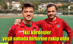 İkiz kardeşler yeşil sahada birbirine rakip oldu