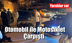 Otomobil ile motosiklet çarpıştı 2 kişi yaralandı