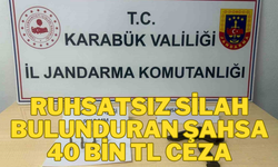 Ruhsatsız silaha 40 bin TL ceza
