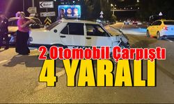 2 Otomobil Çarpıştı 4 Yaralı