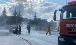 Kastamonu’da seyir halindeki otomobil yandı
