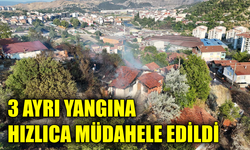 Karabük’te üç farklı noktada çıkan yangın kontrol altına alındı