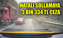 Karabük-Yenice yolunda hatalı sollama kamerada