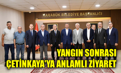 Yangın sonrası Başkan Çetinkaya'ya geçmiş olsun ziyareti
