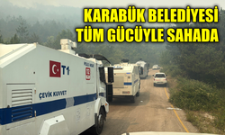 Karabük Belediyesi yangın için tüm imkânları seferber etti