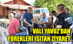 Vali Yavuz’dan yangın bölgesine geçmiş olsun ziyareti
