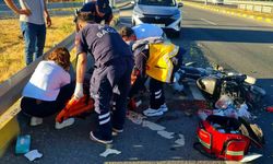 Kastamonu’da bariyerlere çarpan motosiklet sürücüsü yaralandı