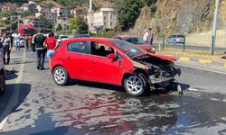 Zonguldak’ta zincirleme trafik kazasında 5 araç birbirine girdi