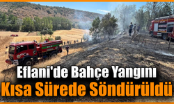 Bahçe yangını evlere sıçramadan söndürüldü