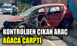 Direksiyon Hakimiyetini Kaybeden Sürücü Kaza Yaptı