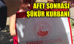 Karabük Belediyesi’nden şükür kurbanı