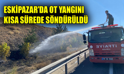 Eskipazar’da ot yangını kısa sürede kontrol altına alındı