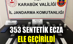 Karabük’te 353 adet sentetik ecza hap ele geçirildi