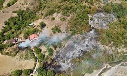 Ahşap evden ormanlık alana sıçrayan yangın kontrol altına alındı