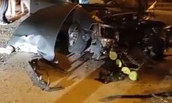 Hurdaya dönen otomobil kazasında 3 kişi yaralandı