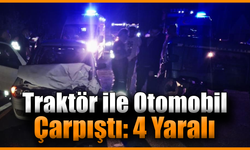 Karabük’te otomobil traktörle çarpıştı: 4 yaralı