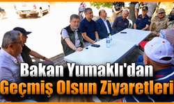Bakan Yumaklı, yangın bölgesinde vatandaşlarla buluştu