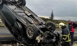 Kastamonu’da takla atan aracın sürücüsü yaralandı