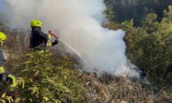 Ormanlık alanda çöp yangını büyümeden söndürüldü