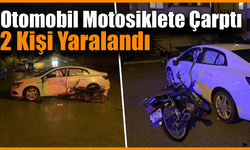 Safranbolu'da otomobil dönüş yaparken motosiklete çarptı
