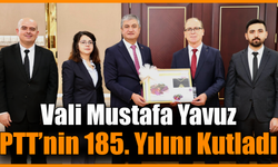 Vali Yavuz PTT İl Müdürü Karagöz'ü makamında kabul etti