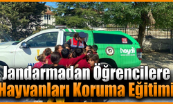 Karabük Jandarmasından öğrencilere hayvan sevgisi eğitimi