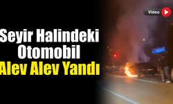 Karabük’te seyir halindeki otomobil alev aldı