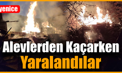 Alevlerden kaçarken yaralandılar